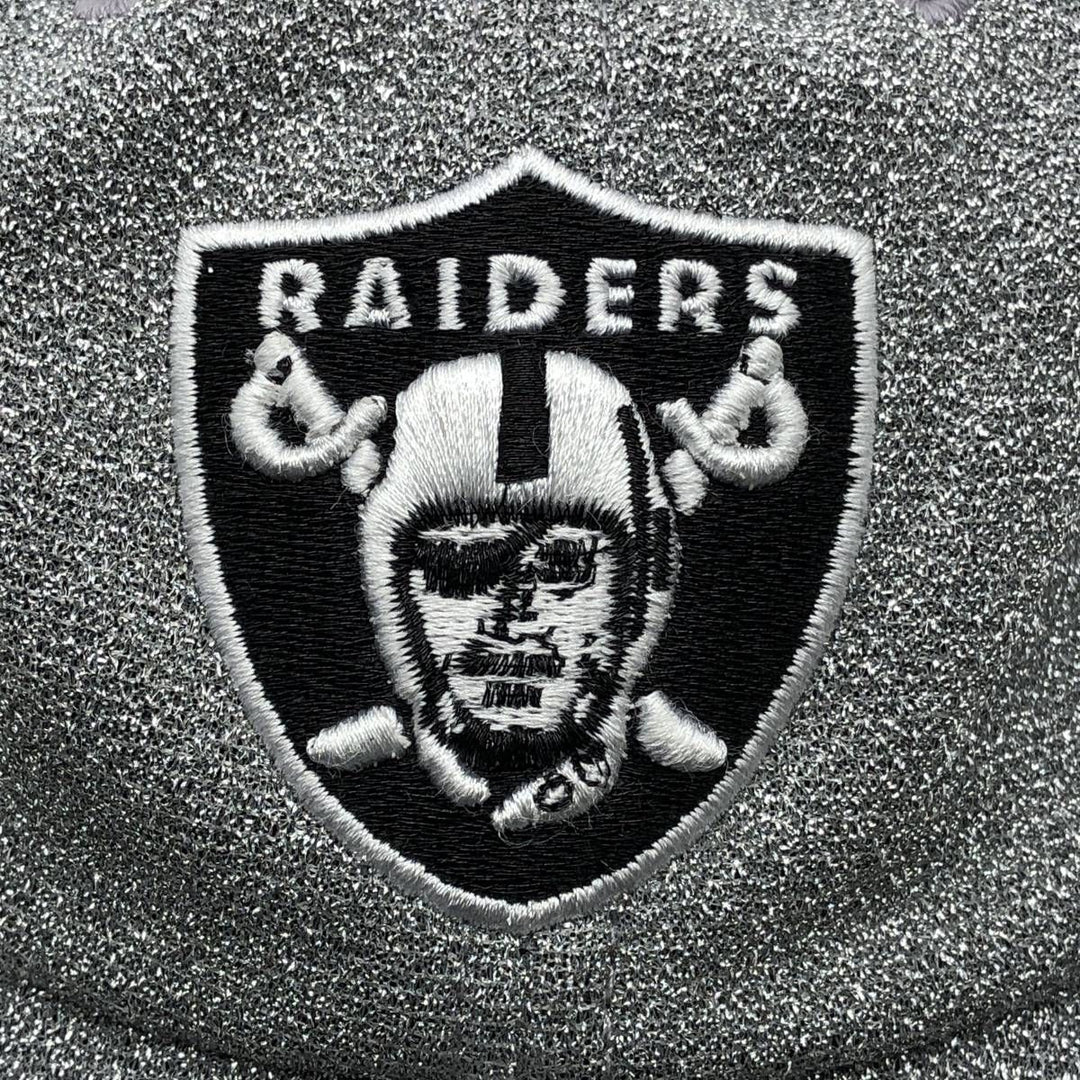 #47 NFL LAS VEGAS RAIDERS Baseball Cap (One Size Fits All) polyester Silver type Vintage Second Hand