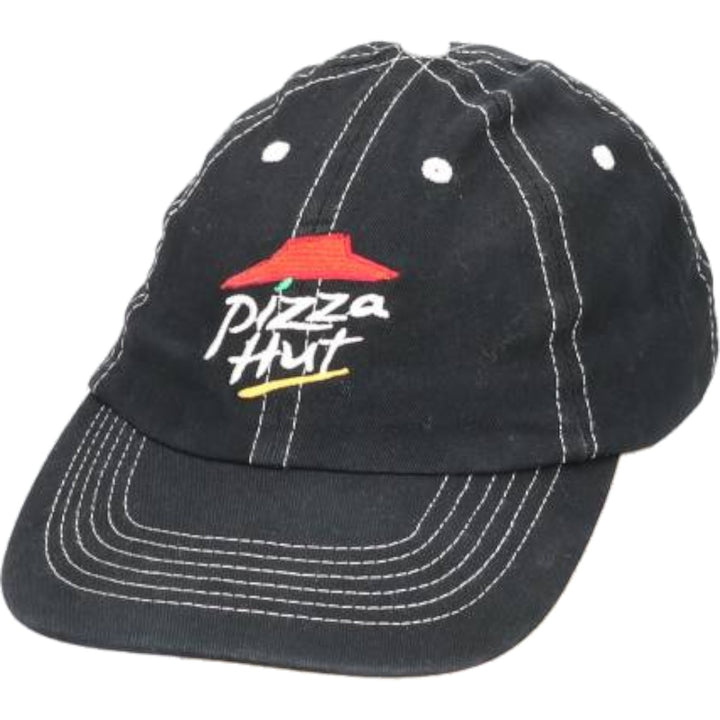 IQ APPAREL Pizza Hut Advertising Baseball Cap, 6-Panel Cap, One Size Fits Most polyester black type Vintage Second Hand