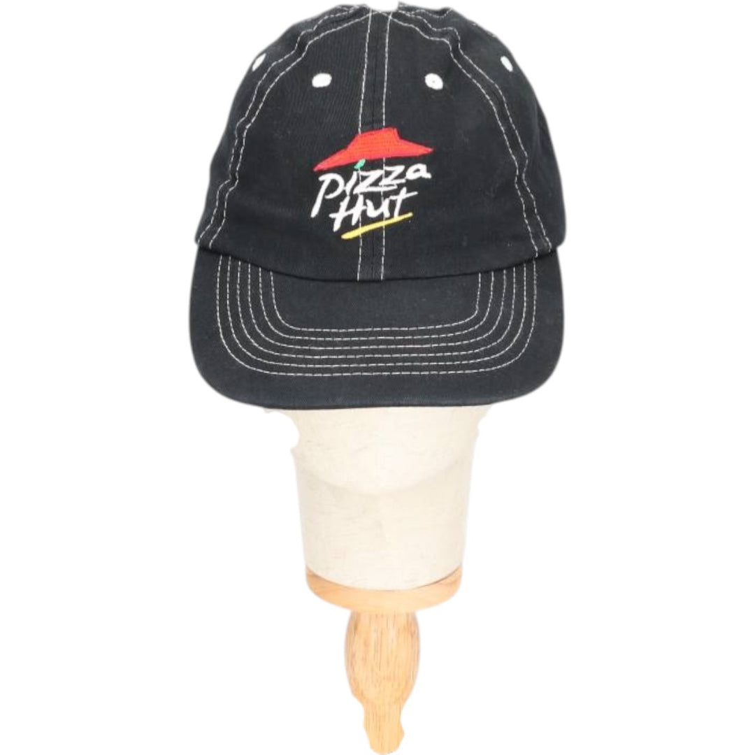 IQ APPAREL Pizza Hut Advertising Baseball Cap, 6-Panel Cap, One Size Fits Most polyester black type Vintage Second Hand