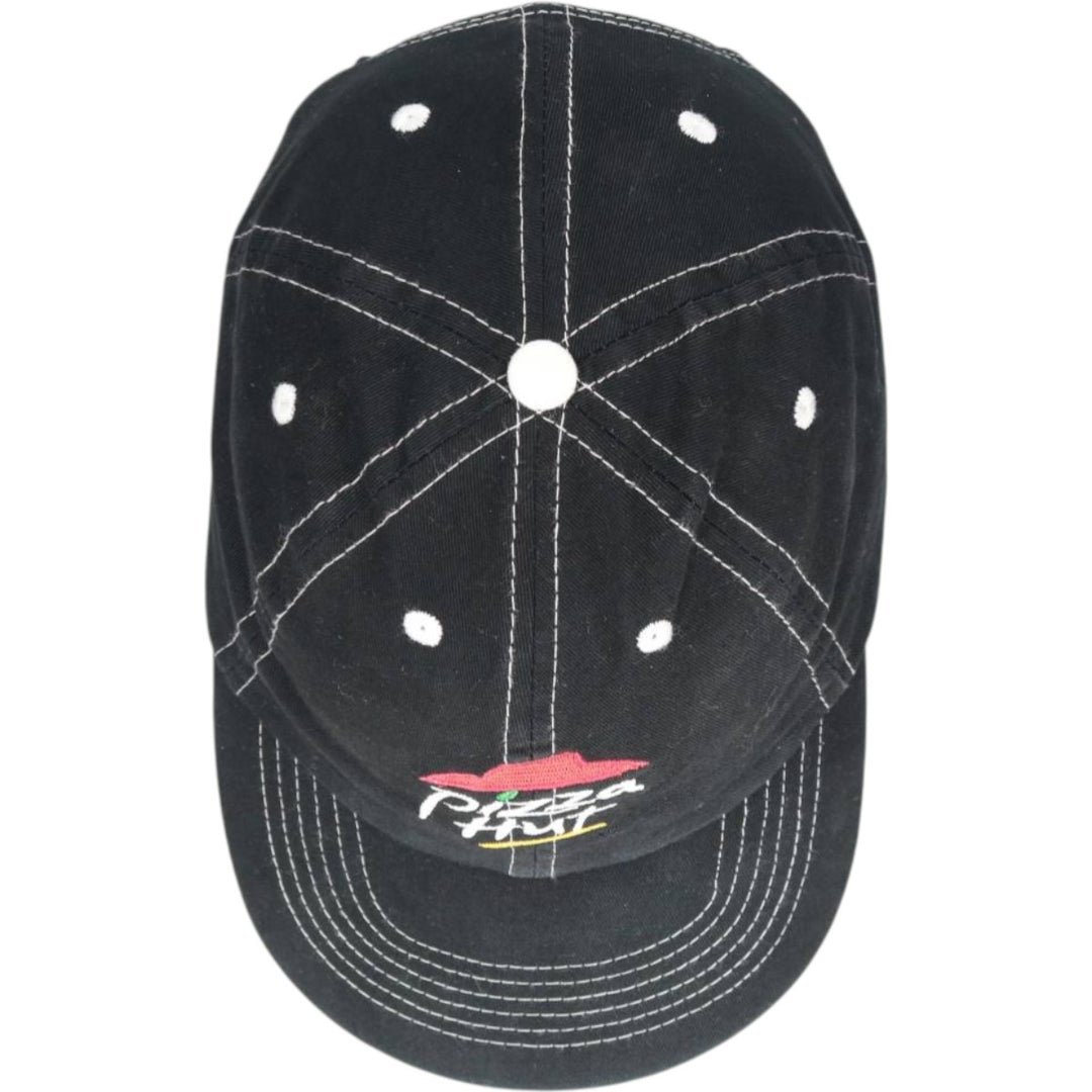 IQ APPAREL Pizza Hut Advertising Baseball Cap, 6-Panel Cap, One Size Fits Most polyester black type Vintage Second Hand