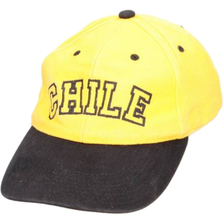 Two-tone 6-panel cap, one size fits all cotton yellow type Vintage Second Hand