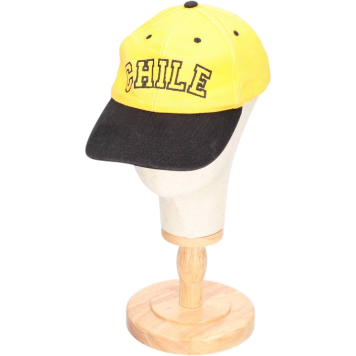 Two-tone 6-panel cap, one size fits all cotton yellow type Vintage Second Hand