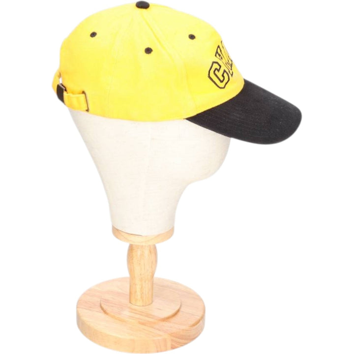 Two-tone 6-panel cap, one size fits all cotton yellow type Vintage Second Hand
