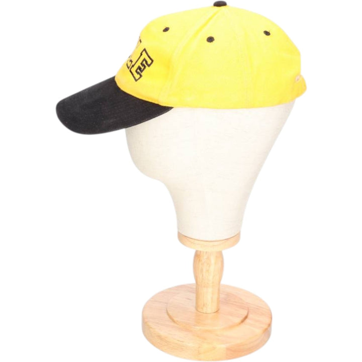 Two-tone 6-panel cap, one size fits all cotton yellow type Vintage Second Hand
