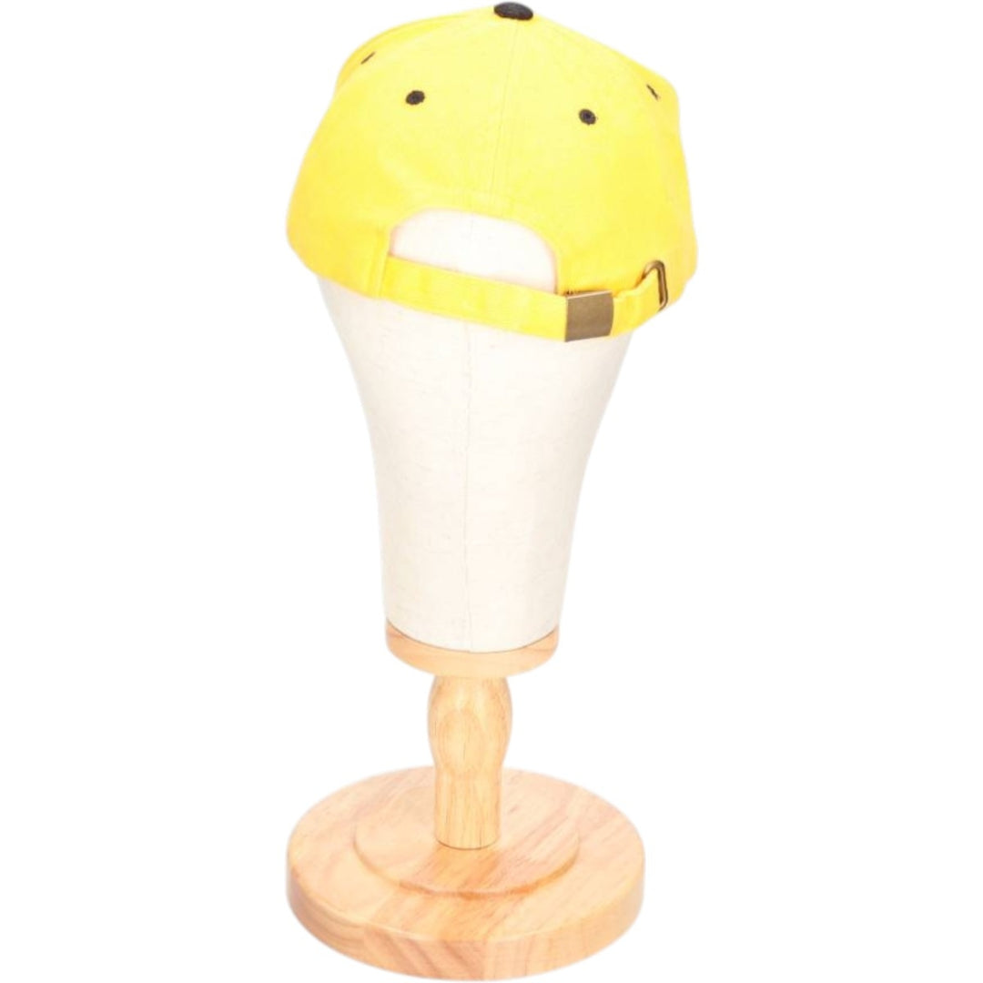 Two-tone 6-panel cap, one size fits all cotton yellow type Vintage Second Hand