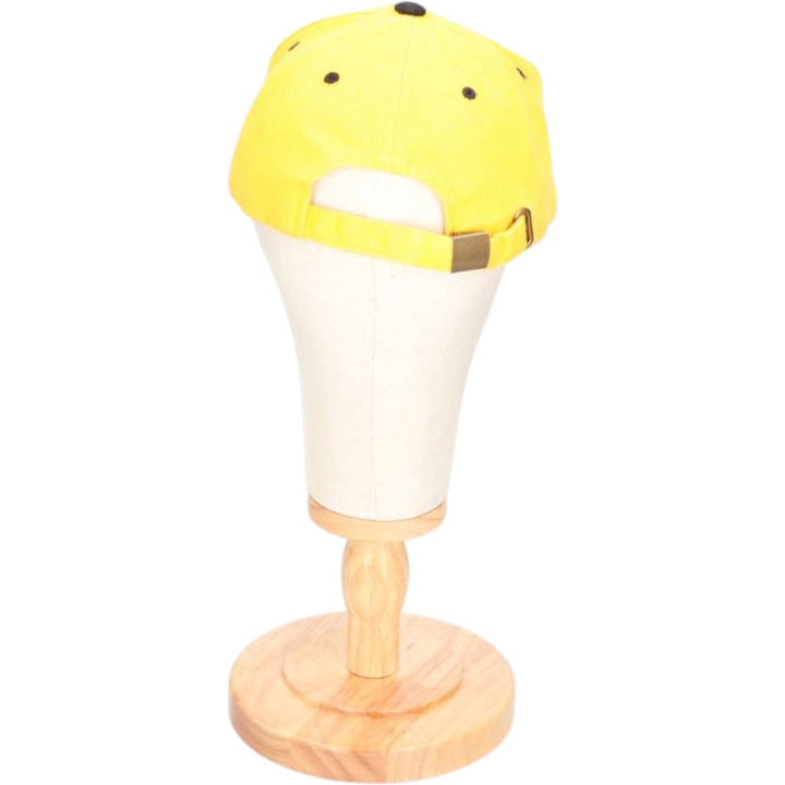 Two-tone 6-panel cap, one size fits all cotton yellow type Vintage Second Hand