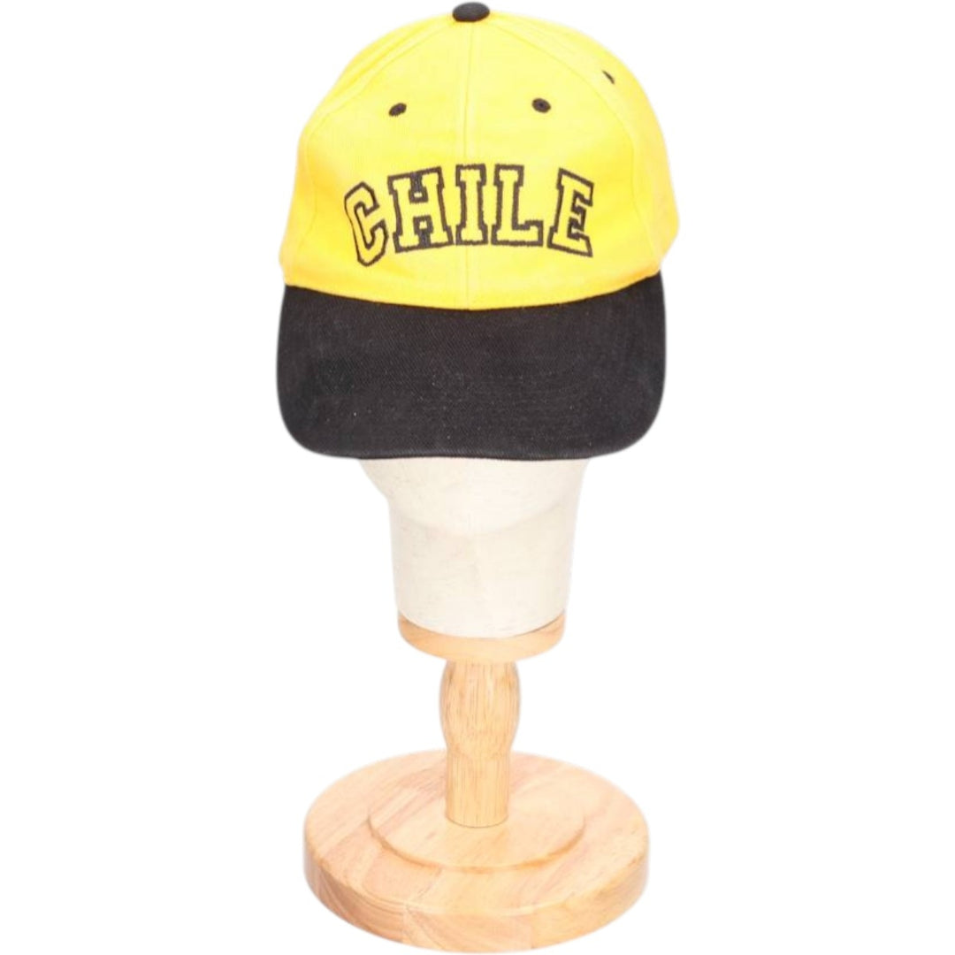 Two-tone 6-panel cap, one size fits all cotton yellow type Vintage Second Hand