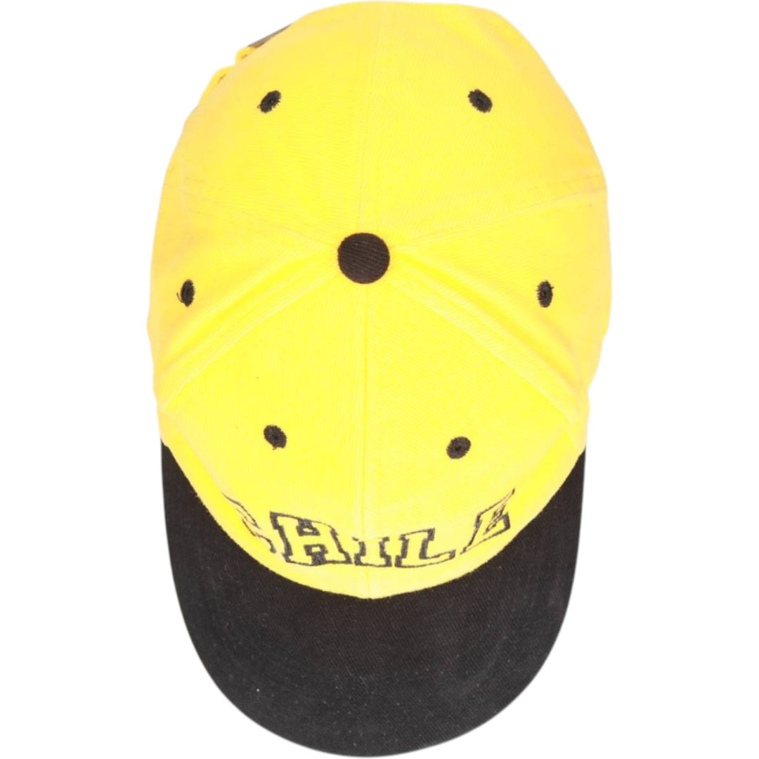 Two-tone 6-panel cap, one size fits all cotton yellow type Vintage Second Hand