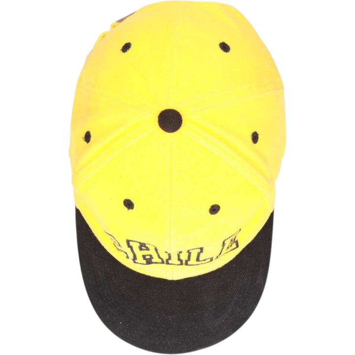 Two-tone 6-panel cap, one size fits all cotton yellow type Vintage Second Hand