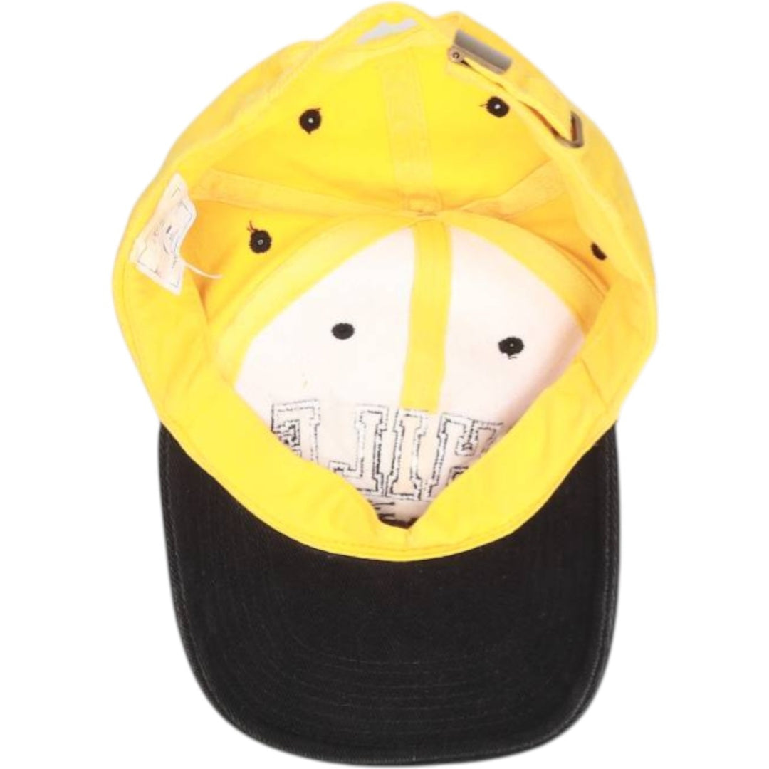 Two-tone 6-panel cap, one size fits all cotton yellow type Vintage Second Hand