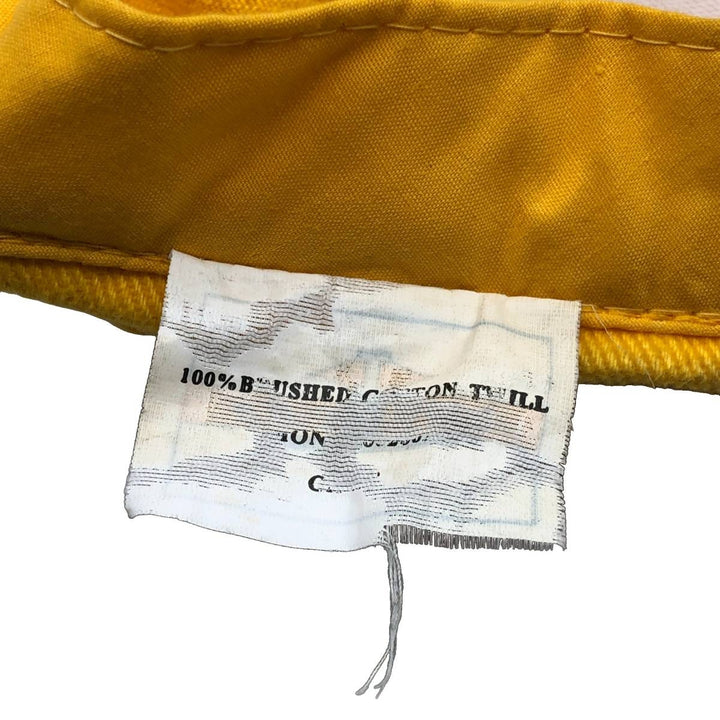 Two-tone 6-panel cap, one size fits all cotton yellow type Vintage Second Hand