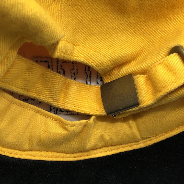 Two-tone 6-panel cap, one size fits all cotton yellow type Vintage Second Hand