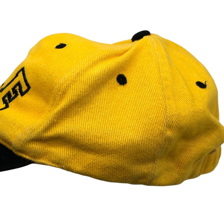 Two-tone 6-panel cap, one size fits all cotton yellow type Vintage Second Hand