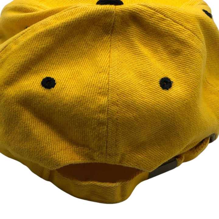 Two-tone 6-panel cap, one size fits all cotton yellow type Vintage Second Hand