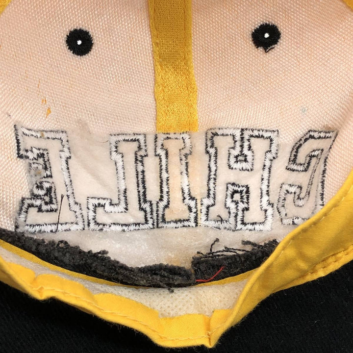 Two-tone 6-panel cap, one size fits all cotton yellow type Vintage Second Hand