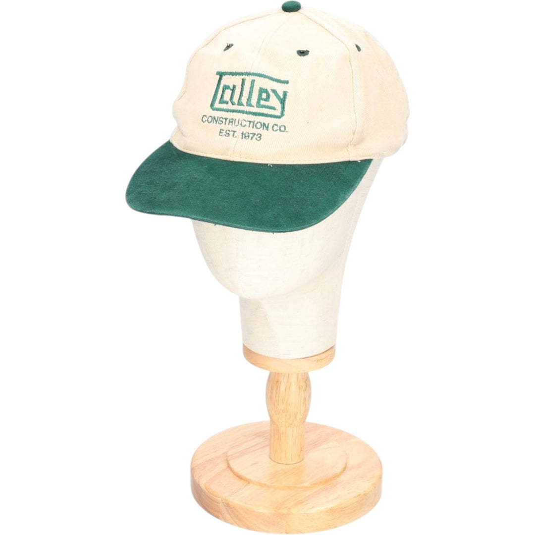 Otto Cap Two-Tone Advertising 6-Panel Cap, One Size Fits Most cotton Beige type Vintage Second Hand