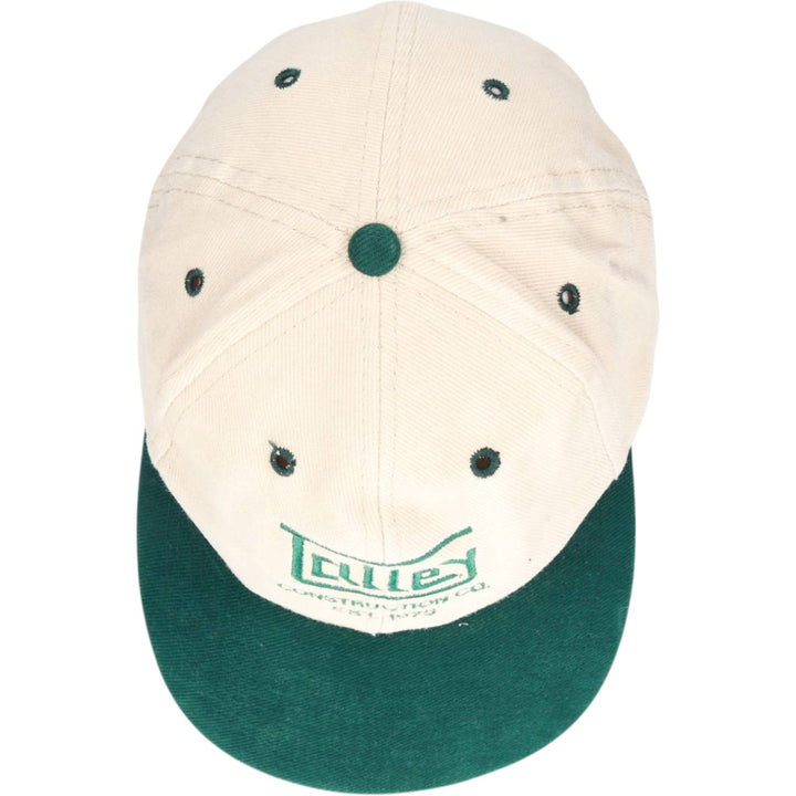 Otto Cap Two-Tone Advertising 6-Panel Cap, One Size Fits Most cotton Beige type Vintage Second Hand