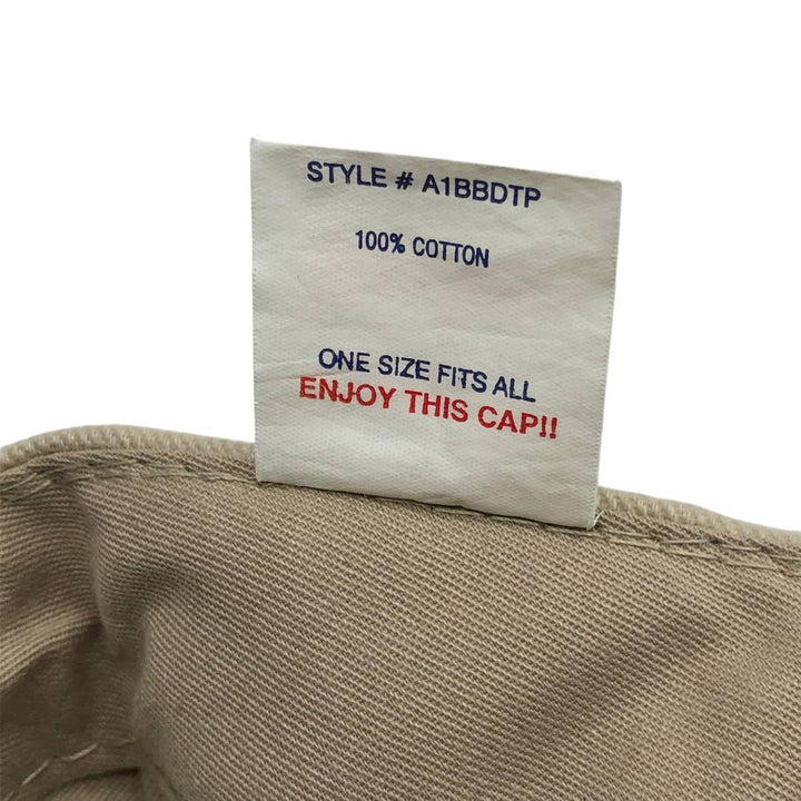 Otto Cap Two-Tone Advertising 6-Panel Cap, One Size Fits Most cotton Beige type Vintage Second Hand