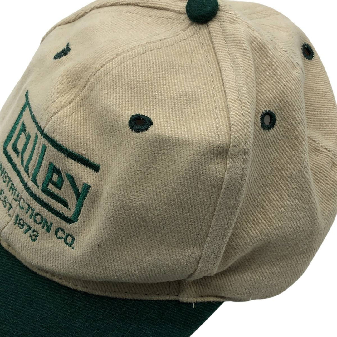Otto Cap Two-Tone Advertising 6-Panel Cap, One Size Fits Most cotton Beige type Vintage Second Hand