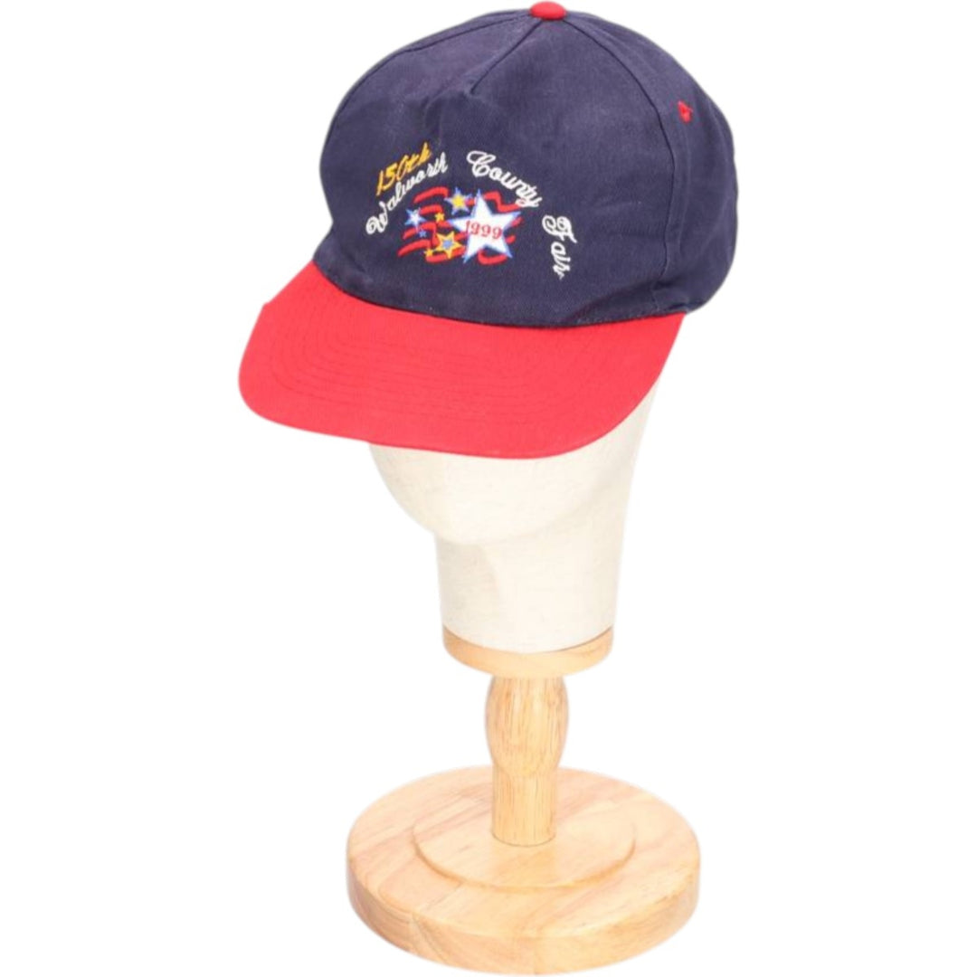 Vintage 90'S OTTO 150th Walworth County Fair Two-Tone Baseball Cap, One Size Fits All polyester navy blue type Vintage Second Hand