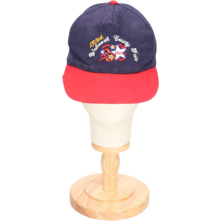 Vintage 90'S OTTO 150th Walworth County Fair Two-Tone Baseball Cap, One Size Fits All polyester navy blue type Vintage Second Hand