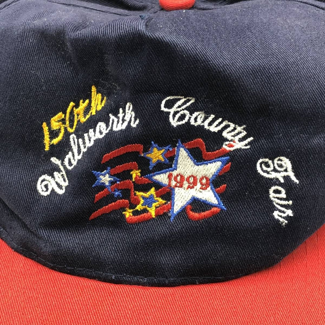 Vintage 90'S OTTO 150th Walworth County Fair Two-Tone Baseball Cap, One Size Fits All polyester navy blue type Vintage Second Hand