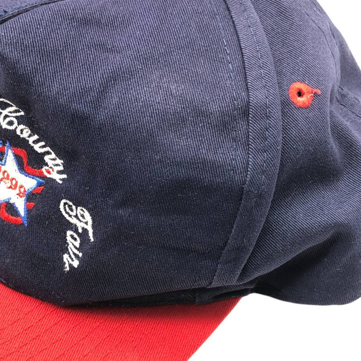 Vintage 90'S OTTO 150th Walworth County Fair Two-Tone Baseball Cap, One Size Fits All polyester navy blue type Vintage Second Hand