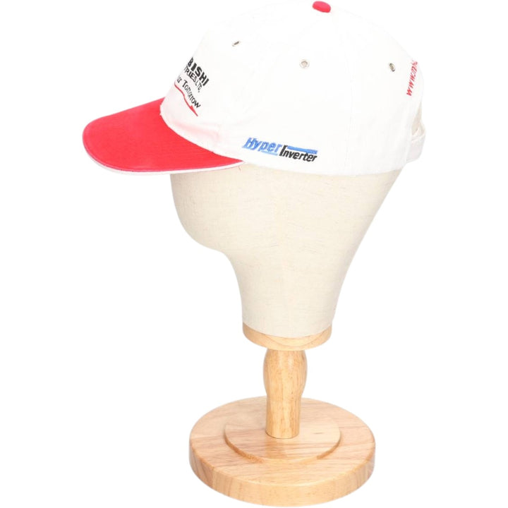 MITSUBISHI Advertising Two-Tone Baseball Cap, 6-Panel Cap, One Size Fits Most unclear white type Vintage Second Hand