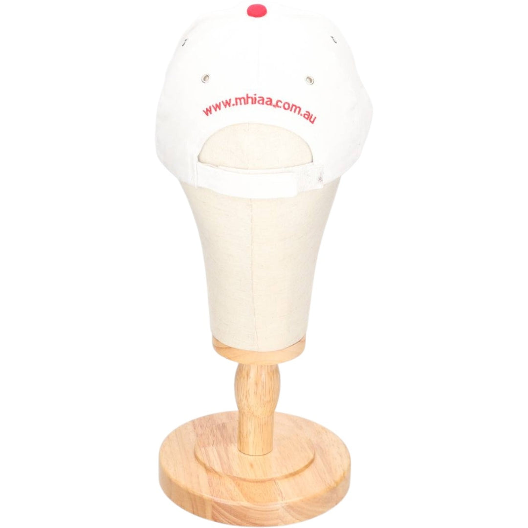 MITSUBISHI Advertising Two-Tone Baseball Cap, 6-Panel Cap, One Size Fits Most unclear white type Vintage Second Hand