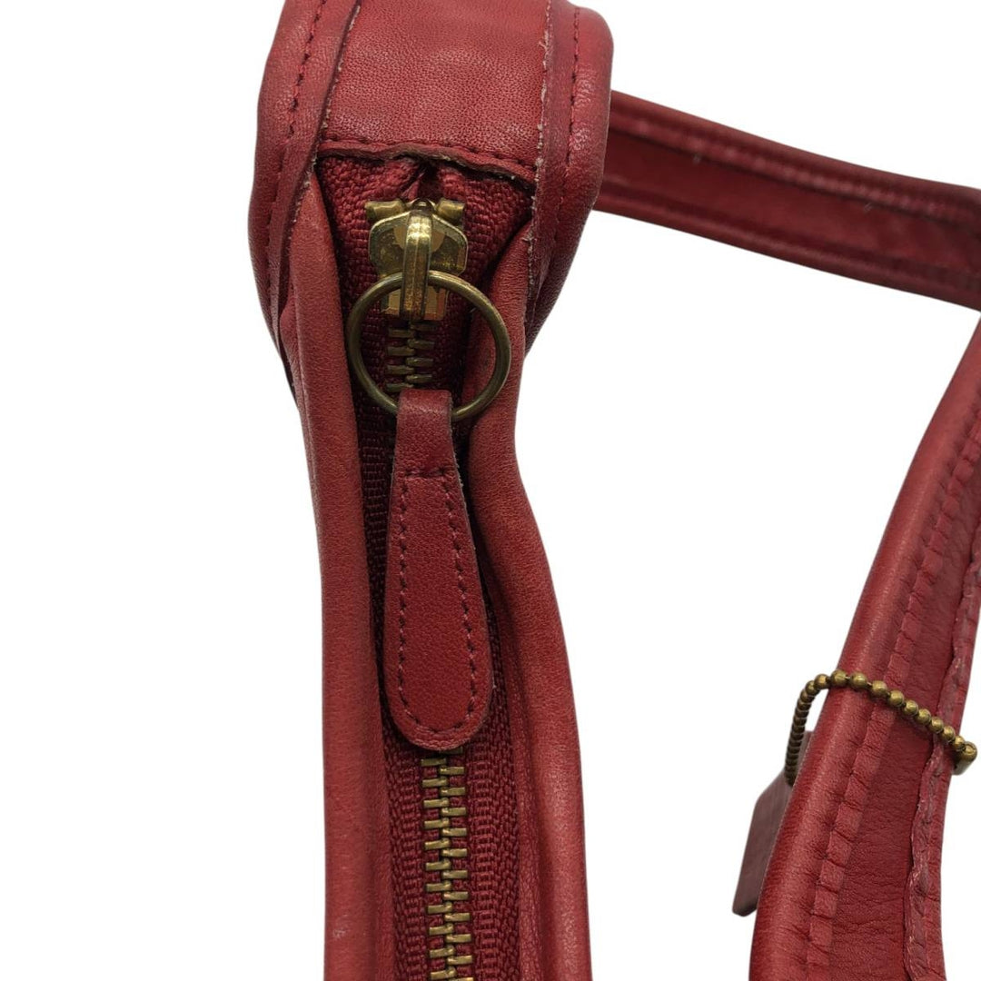 90'S Coach Old Coach Ergo Shoulder Bag, Made in USA, Vintage genuine leather red type Vintage Second Hand