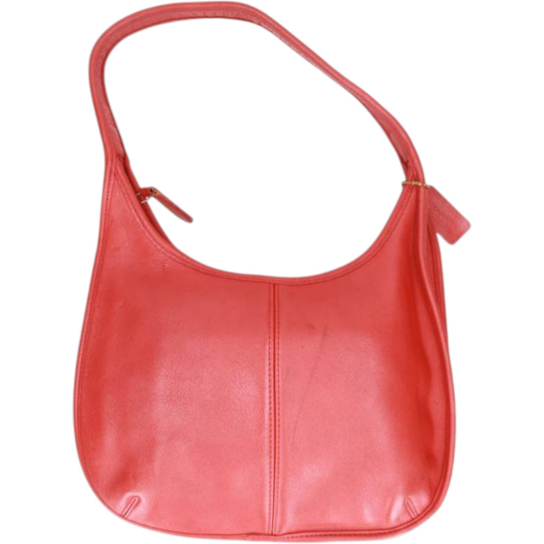 90'S Coach Old Coach Ergo Shoulder Bag, Made in USA, Vintage genuine leather red type Vintage Second Hand