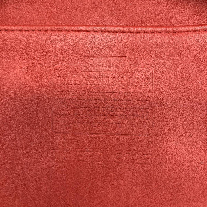 90'S Coach Old Coach Ergo Shoulder Bag, Made in USA, Vintage genuine leather red type Vintage Second Hand