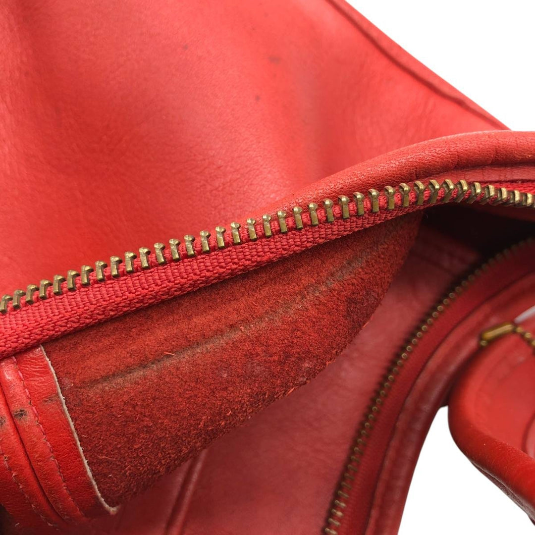 90'S Coach Old Coach Ergo Shoulder Bag, Made in USA, Vintage genuine leather red type Vintage Second Hand