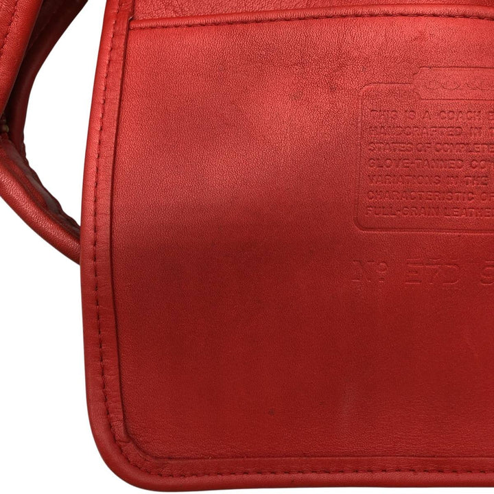 90'S Coach Old Coach Ergo Shoulder Bag, Made in USA, Vintage genuine leather red type Vintage Second Hand