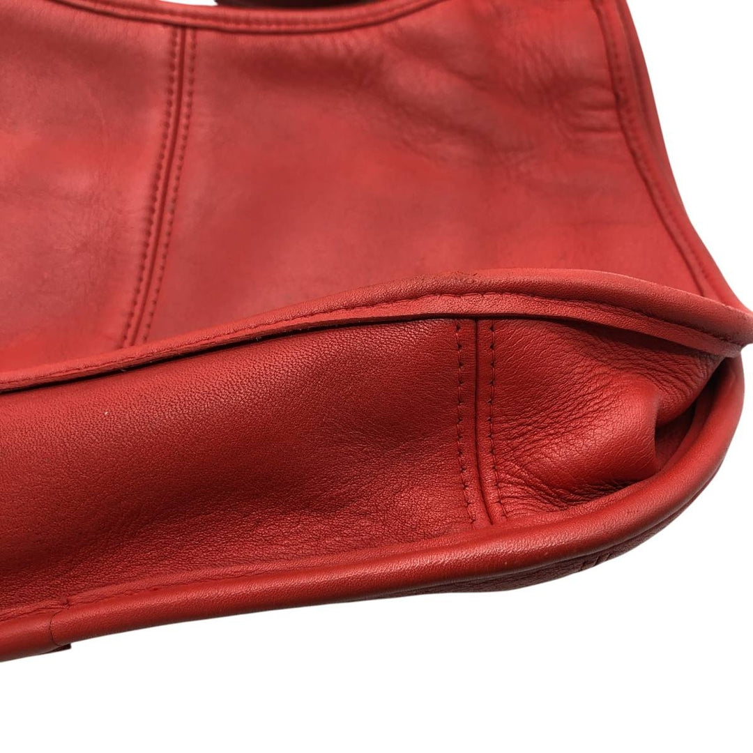 90'S Coach Old Coach Ergo Shoulder Bag, Made in USA, Vintage genuine leather red type Vintage Second Hand