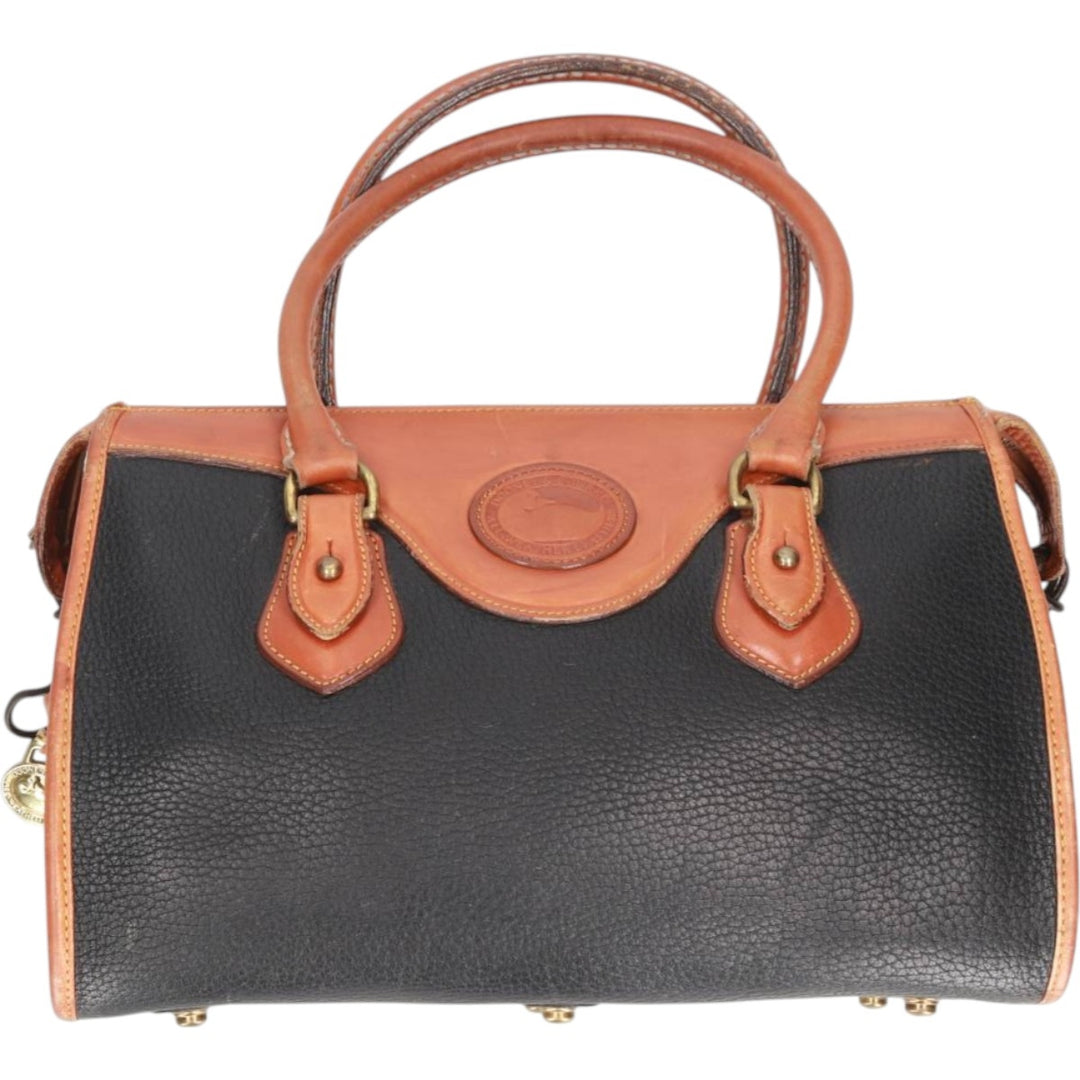 Dooney and Bourke Boston bag made in the USA genuine leather brown type Vintage Second Hand