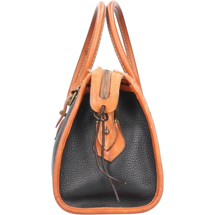 Dooney and Bourke Boston bag made in the USA genuine leather brown type Vintage Second Hand