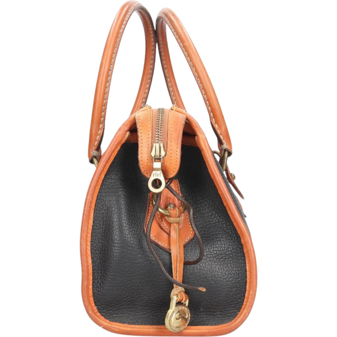 Dooney and Bourke Boston bag made in the USA genuine leather brown type Vintage Second Hand