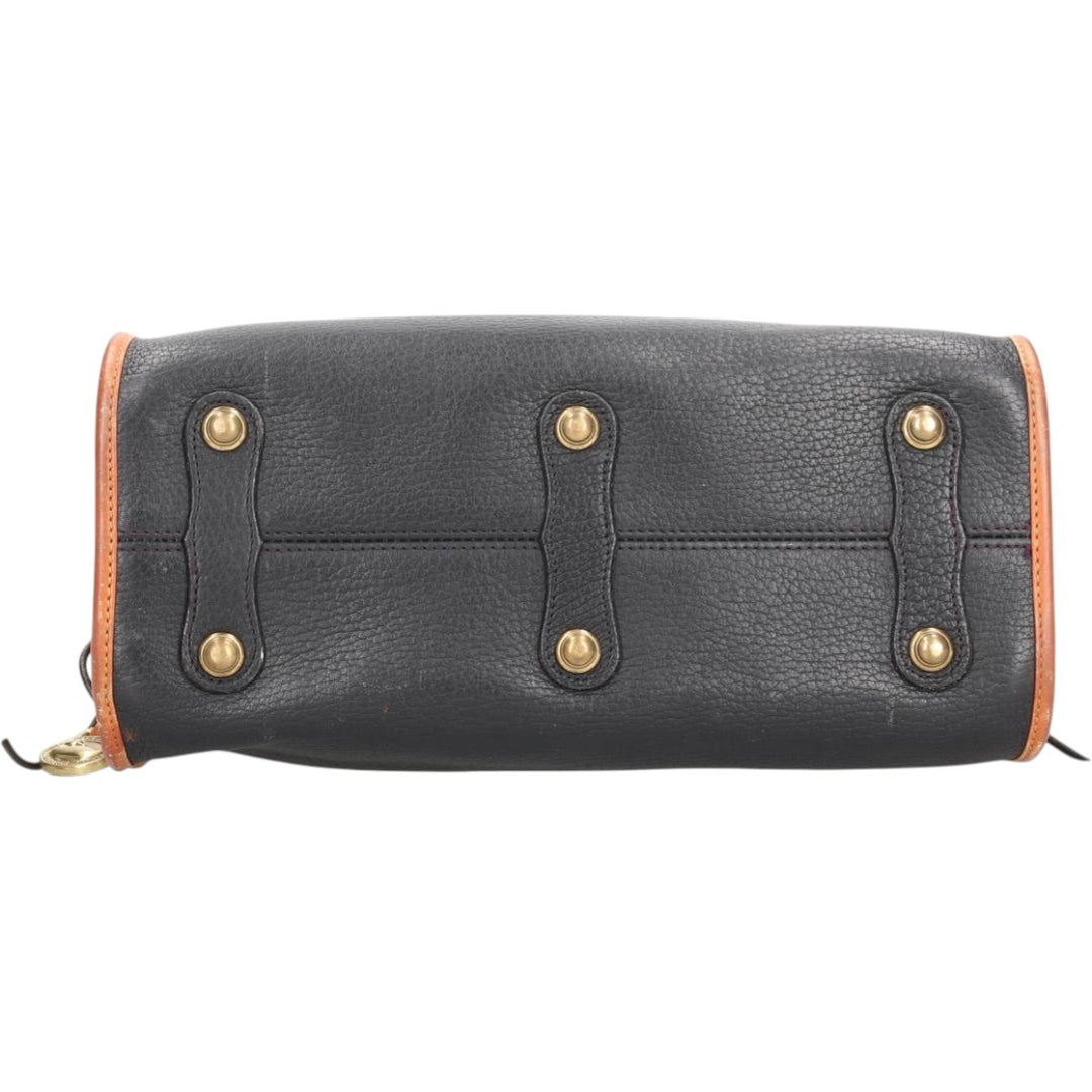 Dooney and Bourke Boston bag made in the USA genuine leather brown type Vintage Second Hand