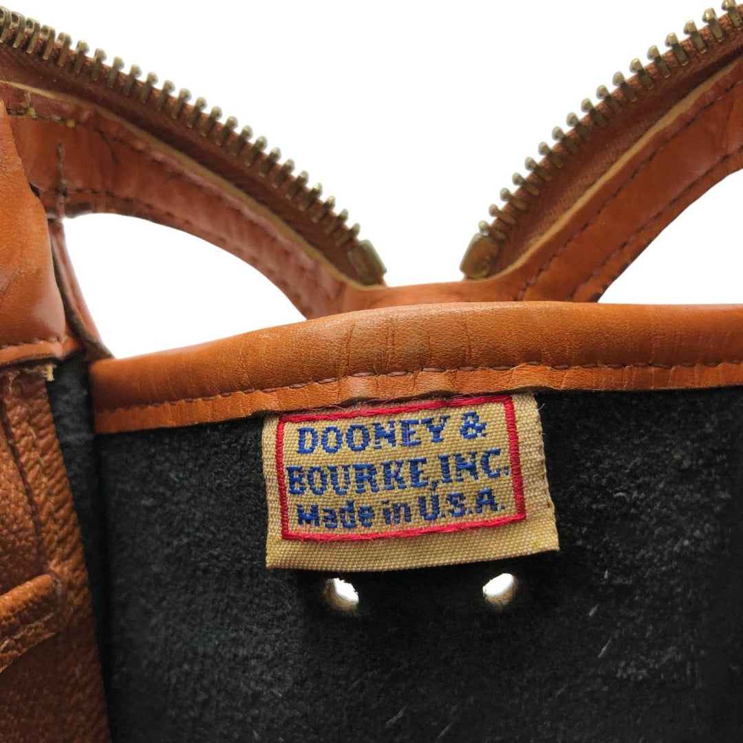 Dooney and Bourke Boston bag made in the USA genuine leather brown type Vintage Second Hand