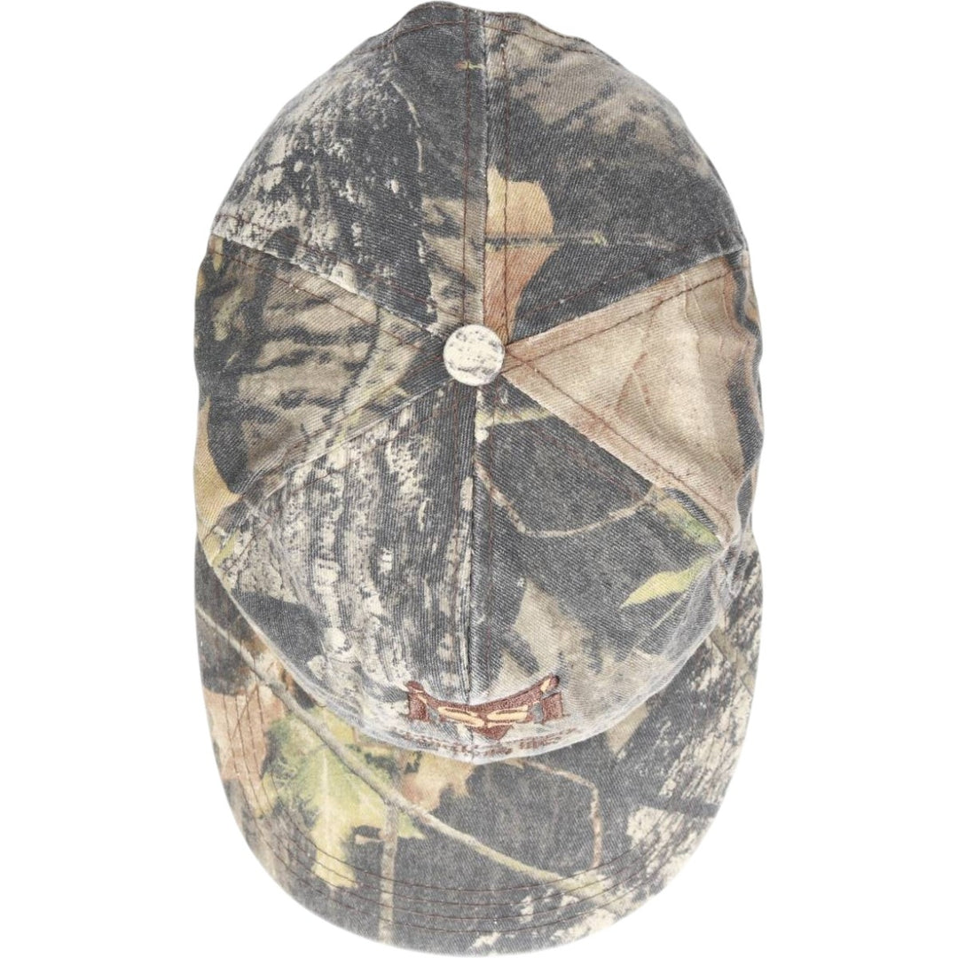 90'S ISSI Camouflage Pattern Realtree Camo Baseball Cap, 6-Panel, Made in USA, One Size Fits All, Vintage unclear Khaki type Vintage Second Hand