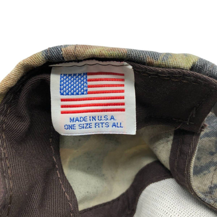 90'S ISSI Camouflage Pattern Realtree Camo Baseball Cap, 6-Panel, Made in USA, One Size Fits All, Vintage unclear Khaki type Vintage Second Hand
