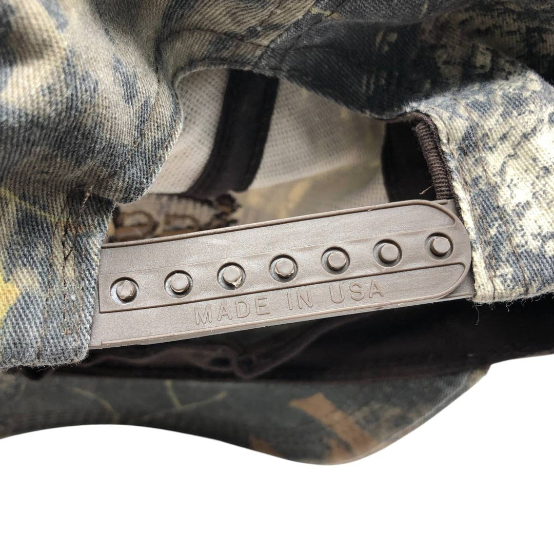 90'S ISSI Camouflage Pattern Realtree Camo Baseball Cap, 6-Panel, Made in USA, One Size Fits All, Vintage unclear Khaki type Vintage Second Hand