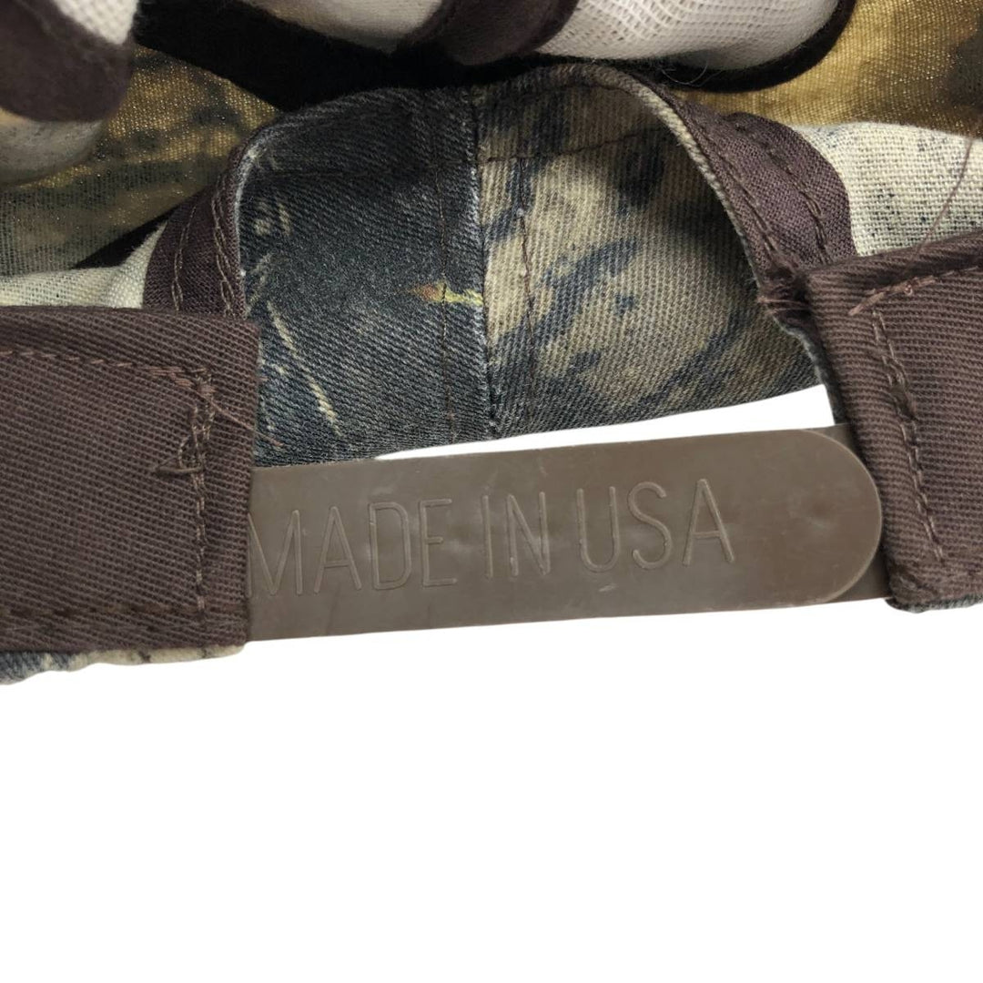 90'S ISSI Camouflage Pattern Realtree Camo Baseball Cap, 6-Panel, Made in USA, One Size Fits All, Vintage unclear Khaki type Vintage Second Hand