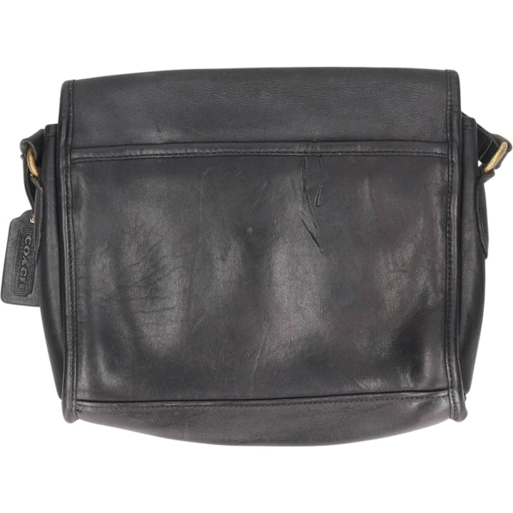Vintage 1980'S Coach Old Coach Turnlock Shoulder Bag, Made in USA genuine leather black type Vintage Second Hand