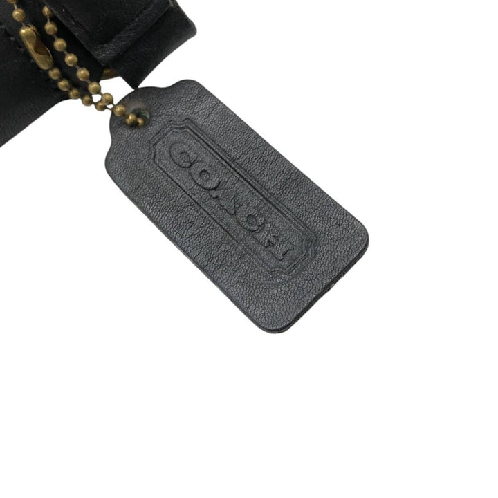 Vintage 1980'S Coach Old Coach Turnlock Shoulder Bag, Made in USA genuine leather black type Vintage Second Hand