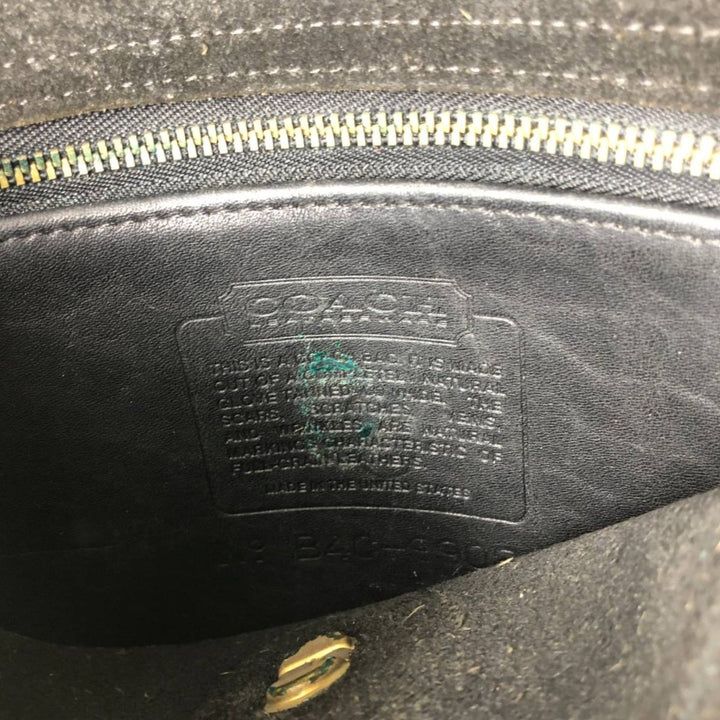 Vintage 1980'S Coach Old Coach Turnlock Shoulder Bag, Made in USA genuine leather black type Vintage Second Hand