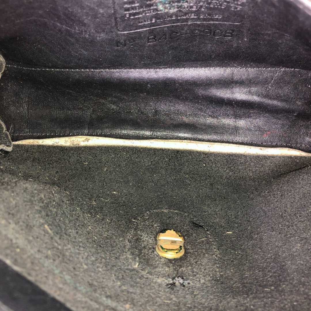 Vintage 1980'S Coach Old Coach Turnlock Shoulder Bag, Made in USA genuine leather black type Vintage Second Hand