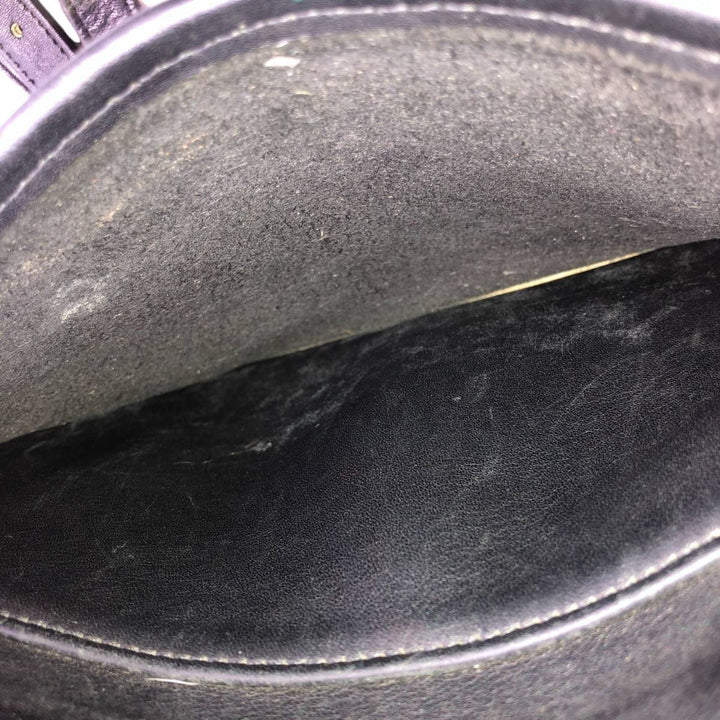 Vintage 1980'S Coach Old Coach Turnlock Shoulder Bag, Made in USA genuine leather black type Vintage Second Hand