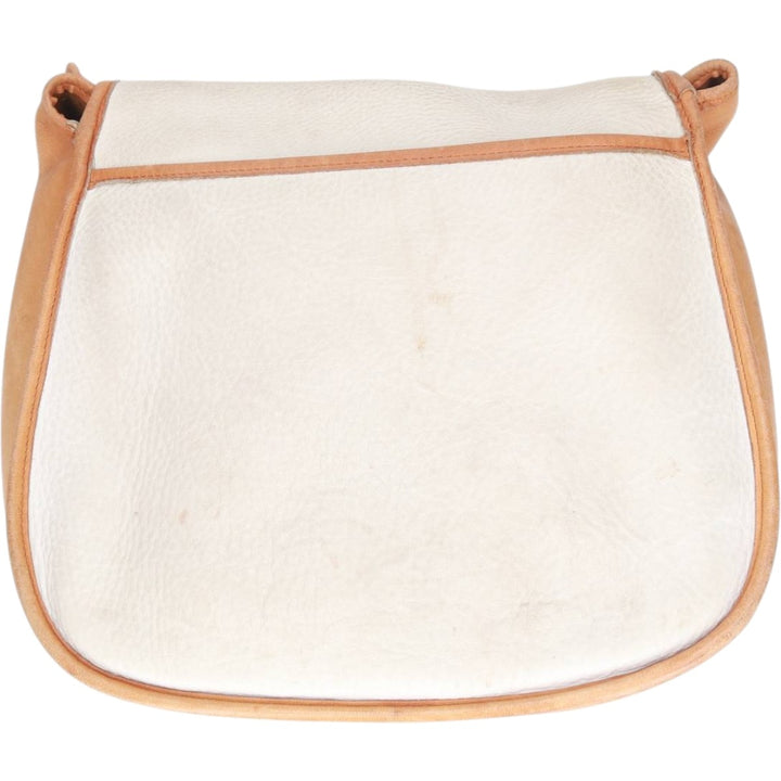 Turn lock Shoulder Bag genuine leather brown type Vintage Second Hand